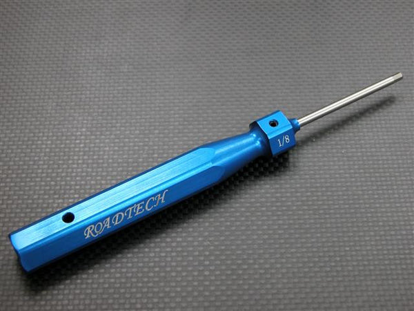 Aluminum Hex Screw Driver With 1/8 Steel Pin - 1Pc Blue