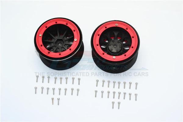 Plastic 2.2" Wheels - 1Pr Set Red