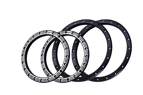 Aluminum Replacement Wheel Rings 2763-21 For Pro-Line 2763-03 Impulse Pro-Loc X Maxx Wheels (For 2 wheels) - Black
