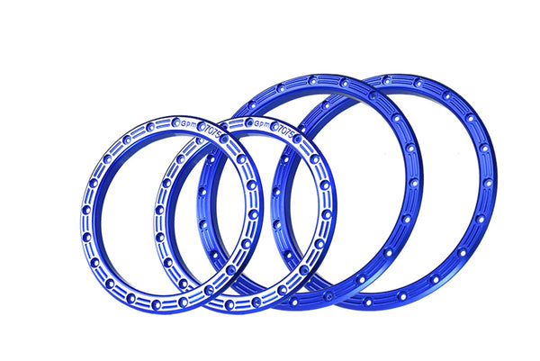 Aluminum Replacement Wheel Rings 2763-21 For Pro-Line 2763-03 Impulse Pro-Loc X Maxx Wheels (For 2 wheels) - Blue