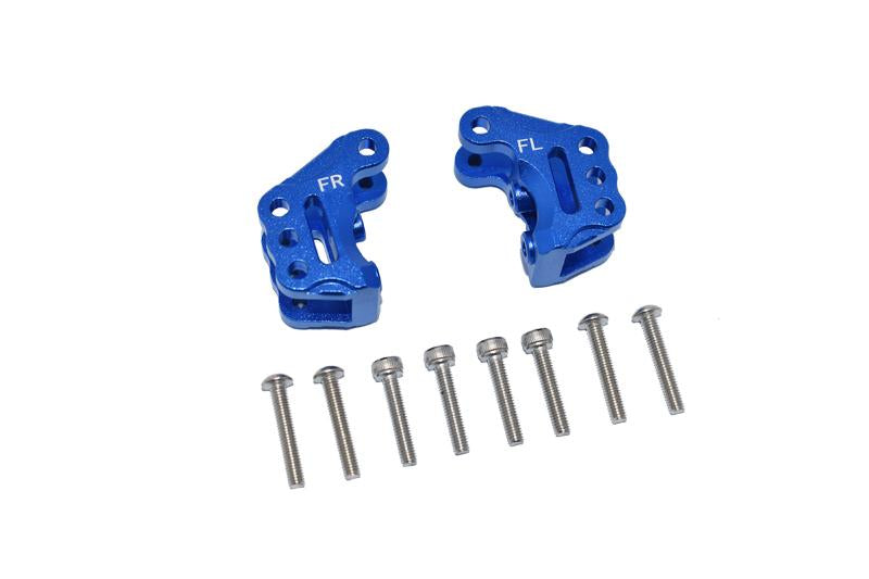 Axial 1/10 RBX10 Ryft 4WD Rock Bouncer Aluminum Front Axle Mount Set For Suspension Links - 10Pc Set Blue