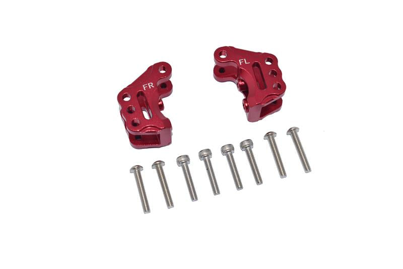 Axial 1/10 RBX10 Ryft 4WD Rock Bouncer Aluminum Front Axle Mount Set For Suspension Links - 10Pc Set Red