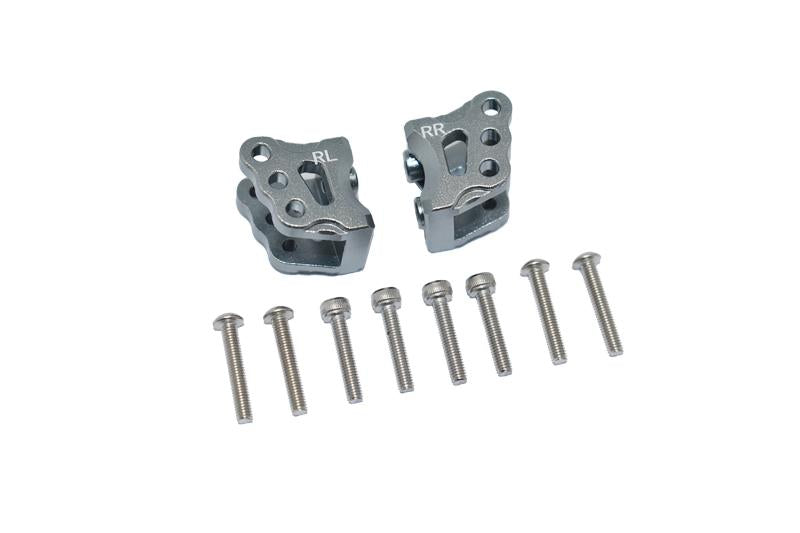 Axial 1/10 RBX10 Ryft 4WD Rock Bouncer Aluminum Rear Axle Mount Set For Suspension Links - 10Pc Set Gray Silver