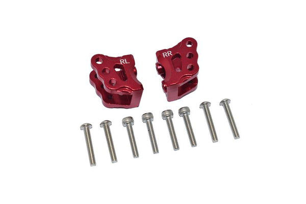 Axial 1/10 RBX10 Ryft 4WD Rock Bouncer Aluminum Rear Axle Mount Set For Suspension Links - 10Pc Set Red