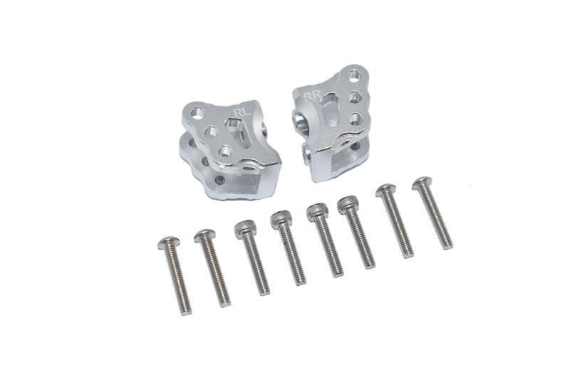 Axial 1/10 RBX10 Ryft 4WD Rock Bouncer Aluminum Rear Axle Mount Set For Suspension Links - 10Pc Set Silver