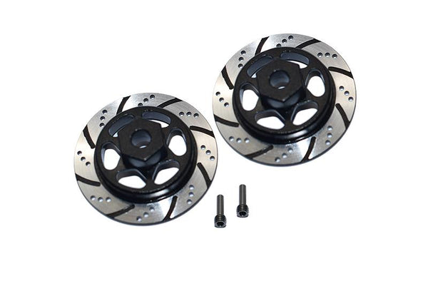 Axial 1/10 RBX10 Ryft 4WD Rock Bouncer AXI03005 Aluminum Hex With Brake Disk (Silver Inlay Version) - 4Pc Set Black