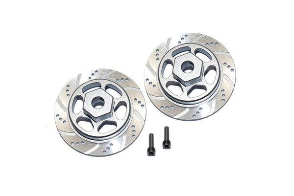 Axial 1/10 RBX10 Ryft 4WD Rock Bouncer AXI03005 Aluminum Hex With Brake Disk (Silver Inlay Version) - 4Pc Set Silver