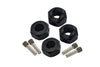 Axial 1/10 RBX10 Ryft 4WD Rock Bouncer Aluminum Hex Adapters 6mm Thick - 8Pc Set Black