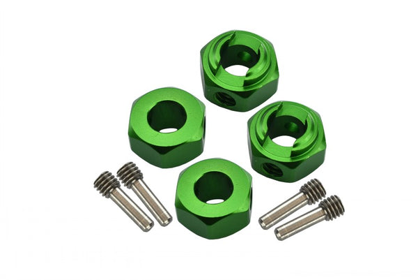 Axial 1/10 RBX10 Ryft 4WD Rock Bouncer Aluminum Hex Adapters 6mm Thick - 8Pc Set Green