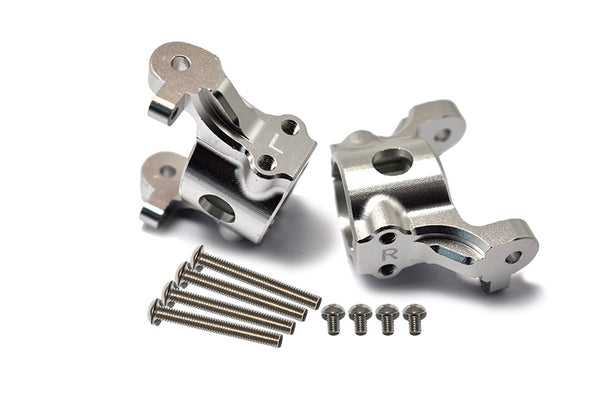 Axial 1/10 RBX10 Ryft 4WD Rock Bouncer AXI03005 Aluminum Front C-Hubs - 10Pc Set Silver