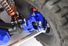 Axial 1/10 RBX10 Ryft 4WD Rock Bouncer AXI03005 Aluminum Front Knuckle Arm With Steering Rod - 13Pc Set Blue