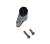 Aluminum 7075 23T Servo Horn With Built-In Spring (2 Positioning Holes) For Axial 1/10 RBX10 Ryft Rock Bouncer AXI03005 / Losi 1/8 LMT Solid Axle Monster Truck LOS04022 - 3Pc Set Gray Silver