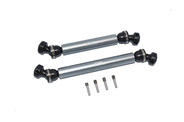 Axial 1/10 RBX10 Ryft 4WD Rock Bouncer Steel + Aluminium Front + Rear CVD Drive Shaft - 6Pc Set Gray Silver