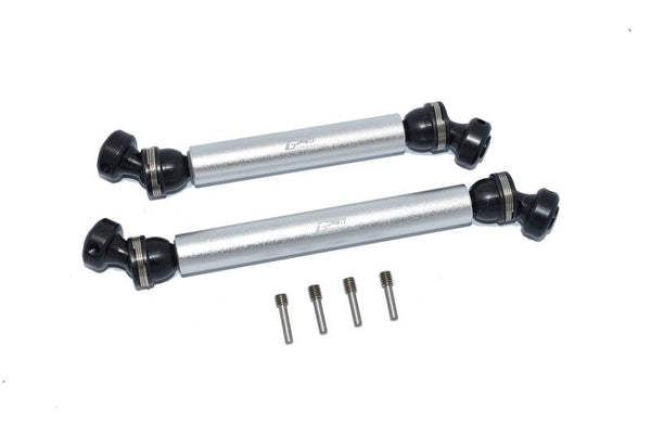 Axial 1/10 RBX10 Ryft 4WD Rock Bouncer Steel + Aluminium Front + Rear CVD Drive Shaft - 6Pc Set Silver
