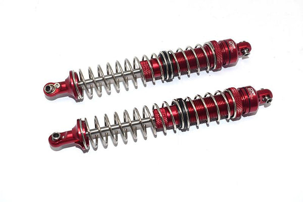 Axial 1/10 RBX10 Ryft 4WD Rock Bouncer AXI03005 Aluminum Front Spring Dampers (130mm) - 2Pc Set Red