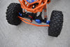 Axial 1/10 RBX10 Ryft 4WD Rock Bouncer AXI03005 Upgrade Parts Aluminum Front Steering Tie Rods + Aluminum 7075 25T Servo Horn With Built-In Spring (2 Positioning Holes) - 6Pc Set Orange
