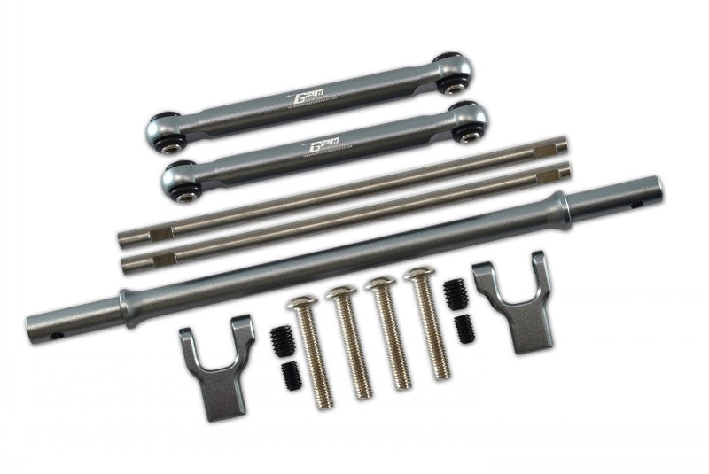 Axial 1/10 RBX10 Ryft 4WD Rock Bouncer AXI03005 Stainless Steel Rear Sway Bar & Aluminum Sway Bar Arm & Stainless Steel Linkage - 12Pc Set Gray Silver