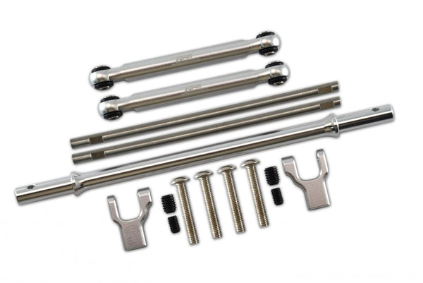 Axial 1/10 RBX10 Ryft 4WD Rock Bouncer AXI03005 Stainless Steel Rear Sway Bar & Aluminum Sway Bar Arm & Stainless Steel Linkage - 12Pc Set Silver