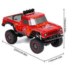 2.4G 1:18 Scale RTR RC Rock Crawler Car Off Road Climbing RC Vehicle Truck Remote Control Pickup RC Car Toy - 1 Set Red