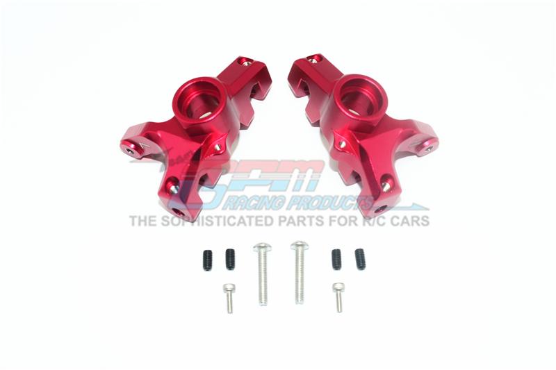 Losi 1/10 Rock Rey 4WD Rock Racer (LOS03009) Aluminum Front Knuckle Arms - 1Pr Set Red