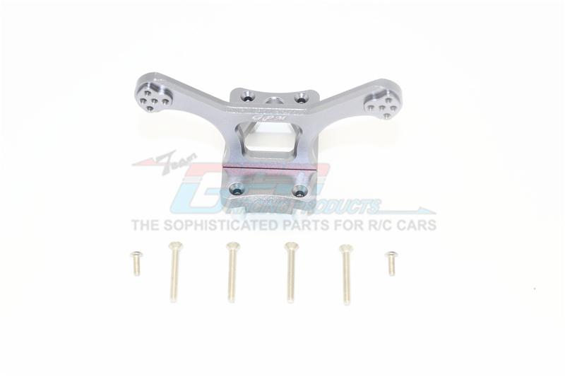 Losi 1/10 Rock Rey 4WD Rock Racer (LOS03009) Aluminum Front Shock Tower - 1Pc Set Gray Silver
