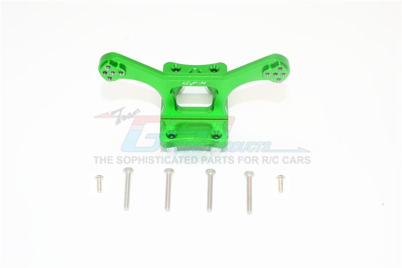 Losi 1/10 Rock Rey 4WD Rock Racer (LOS03009) Aluminum Front Shock Tower - 1Pc Set Green