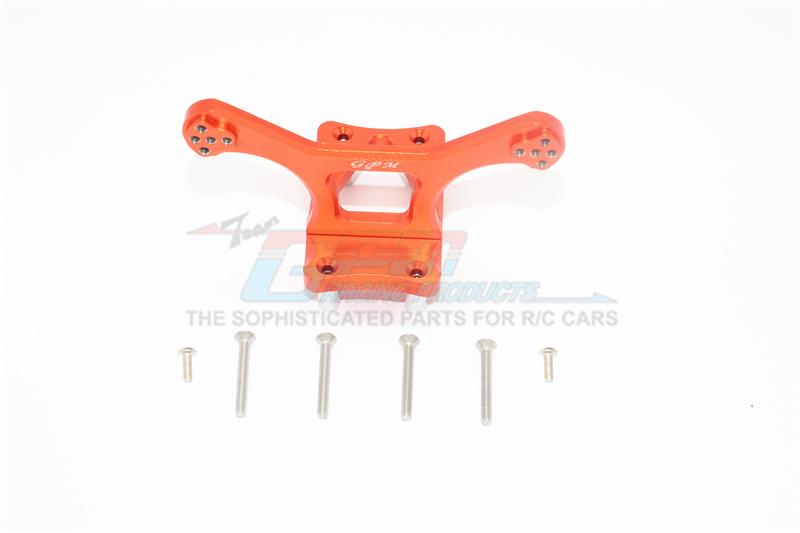 Losi 1/10 Rock Rey 4WD Rock Racer (LOS03009) Aluminum Front Shock Tower - 1Pc Set Orange