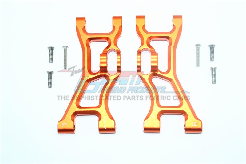 Losi 1/10 Rock Rey 4WD Rock Racer (LOS03009) Aluminum Front Lower Suspension Arm - 1Pr Set Orange