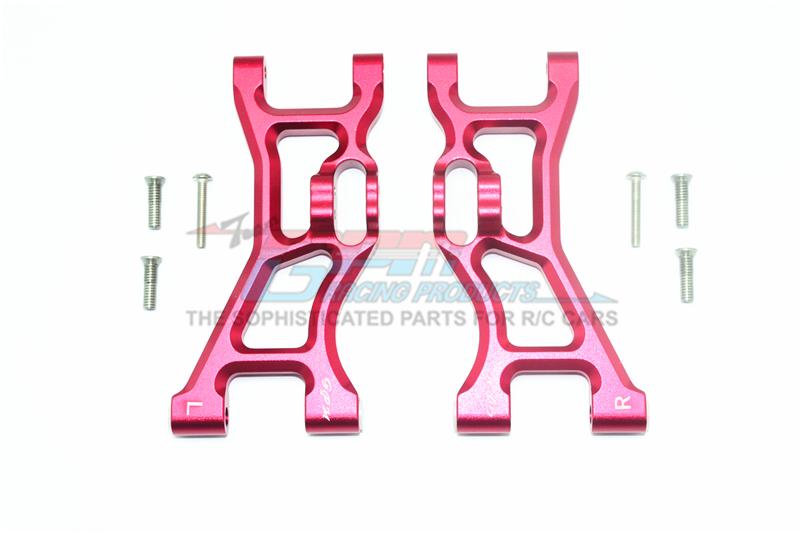 Losi 1/10 Rock Rey 4WD Rock Racer (LOS03009) Aluminum Front Lower Suspension Arm - 1Pr Set Red