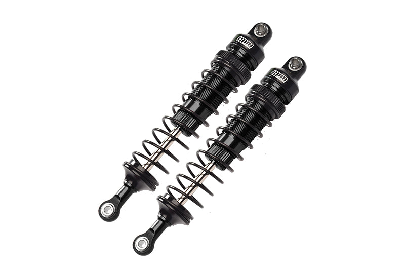 Aluminum 6061-T6 Front Adjustable Spring Dampers (108mm) For Losi 1/10 Rock Rey 4WD Rock Racer LOS03009 Upgrades - Black