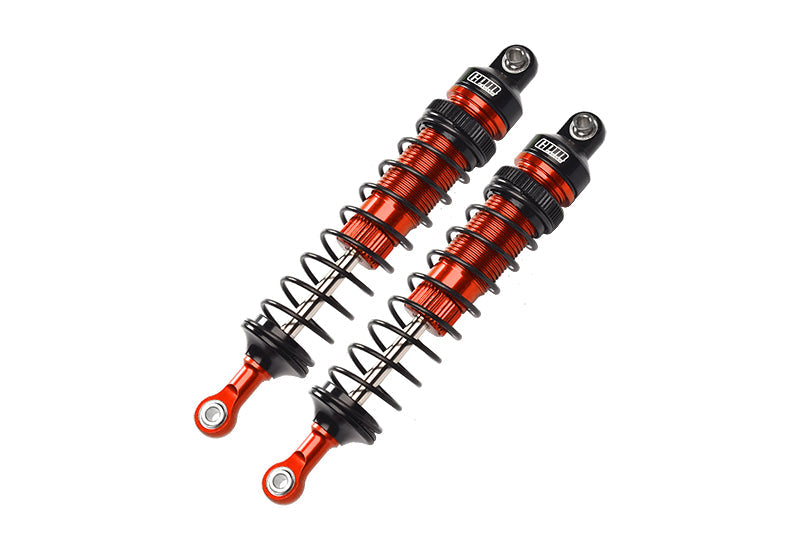 Aluminum 6061-T6 Front Adjustable Spring Dampers (108mm) For Losi 1/10 Rock Rey 4WD Rock Racer LOS03009 Upgrades - Orange