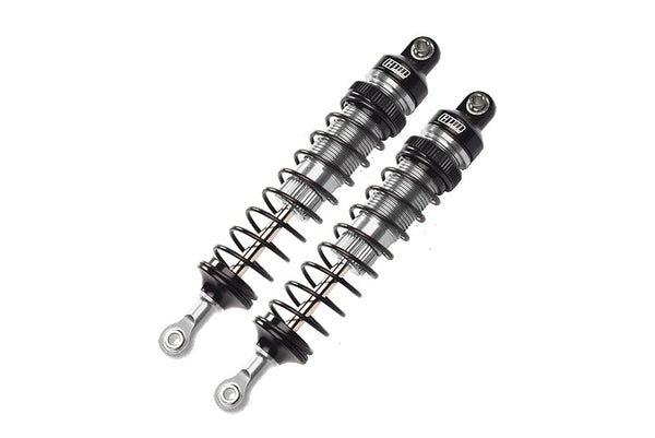 Aluminum 6061-T6 Front Adjustable Spring Dampers (108mm) For Losi 1/10 Rock Rey 4WD Rock Racer LOS03009 Upgrades - Silver