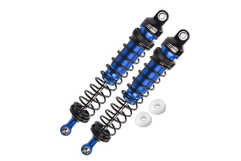 Aluminum 6061-T6 Rear Adjustable Spring Dampers (122mm) For Losi 1/10 Rock Rey 4WD Rock Racer LOS03009 Upgrades - Blue