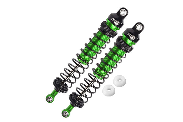 Aluminum 6061-T6 Rear Adjustable Spring Dampers (122mm) For Losi 1/10 Rock Rey 4WD Rock Racer LOS03009 Upgrades - Green