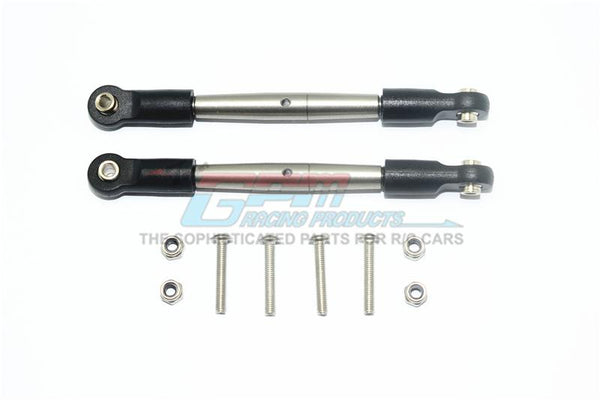 Losi 1/10 Rock Rey 4WD Rock Racer (LOS03009) Stainless Steel Adjustable Front Steering Tie Rods With Polyurethane Ball Ends - 1Pr Set 