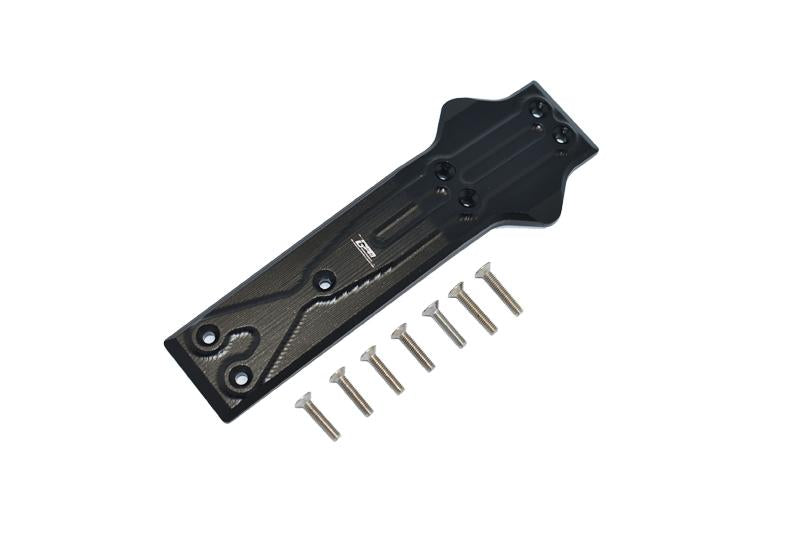 Losi 1/10 Rock Rey 4WD Rock Racer (LOS03009) Aluminum Front Chassis Protection Plate - 8Pc Set Black