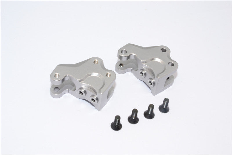 Axial RR10 Bomber & Wraith Aluminum Front/Rear Gear Box Components - 1Pr Set Gray Silver