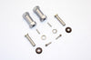 Axial RR10 Bomber Aluminum Wheel Hex Adapters 27mm Width (Use For 4mm Thread Wheel Shaft & 5mm Hole Wheel) - 1Pr Set Gray Silver