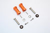 Axial RR10 Bomber Aluminum Wheel Hex Adapters 27mm Width (Use For 4mm Thread Wheel Shaft & 5mm Hole Wheel) - 1Pr Set Orange