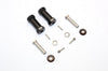 Axial RR10 Bomber Aluminum Wheel Hex Adapters 29mm Width (Use For 4mm Thread Wheel Shaft & 5mm Hole Wheel) - 1Pr Set Black