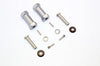 Axial RR10 Bomber Aluminum Wheel Hex Adapters 29mm Width (Use For 4mm Thread Wheel Shaft & 5mm Hole Wheel) - 1Pr Set Gray Silver
