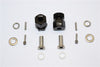 Axial RR10 Bomber Aluminum Wheel Hex Adapter (Inner 5mm, Outer 12mm, Thickness 17mm) - 2Pcs Set Black