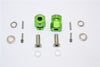 Axial RR10 Bomber Aluminum Wheel Hex Adapter (Inner 5mm, Outer 12mm, Thickness 17mm) - 2Pcs Set Green