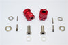 Axial RR10 Bomber Aluminum Wheel Hex Adapter (Inner 5mm, Outer 12mm, Thickness 17mm) - 2Pcs Set Red