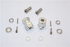Axial RR10 Bomber Aluminum Wheel Hex Adapter (Inner 5mm, Outer 12mm, Thickness 19mm) - 2Pcs Set Silver