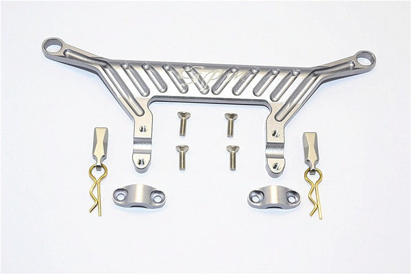 Axial RR10 Bomber Aluminum Battery Holder - 1Pc Set Gray Silver