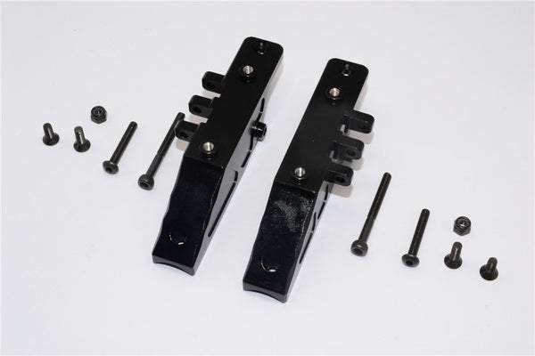 Axial RR10 Bomber Aluminum Front Gear Box Mount - 2Pcs Set Black