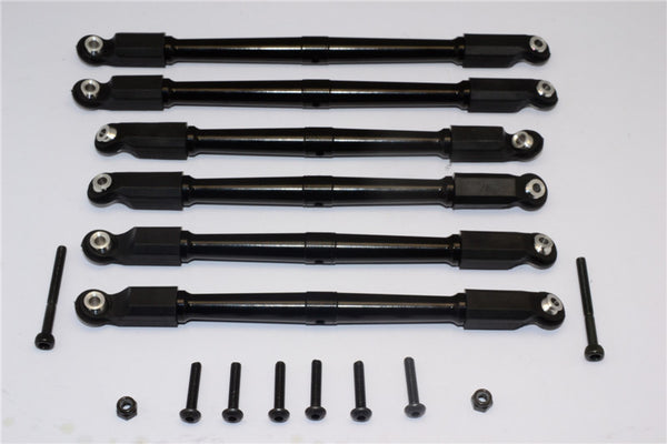 Axial RR10 Bomber Aluminum Front & Rear Link Parts - 6Pcs Set Black