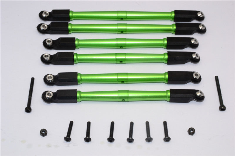 Axial RR10 Bomber Aluminum Front & Rear Link Parts - 6Pcs Set Green