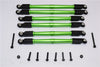 Axial RR10 Bomber Aluminum Front & Rear Link Parts - 6Pcs Set Green